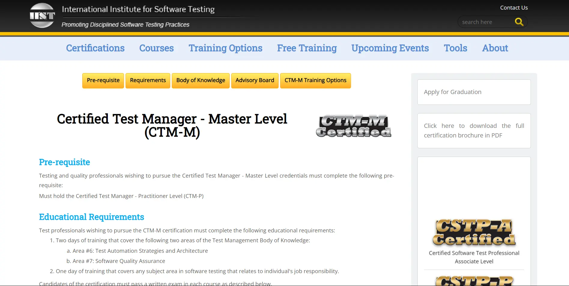 Certified Test Manager (CTM) Certification